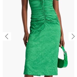 NWT Ganni Emerald Textured Dress